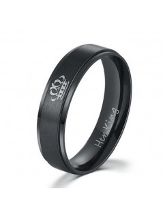 DIY Fashion Couple Jewelry Her King His Queen Wedding Rings - Black Queen 7