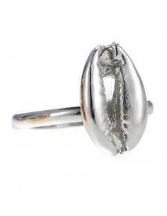 Alloy Bohemian Seashell Decor Ring - Silver